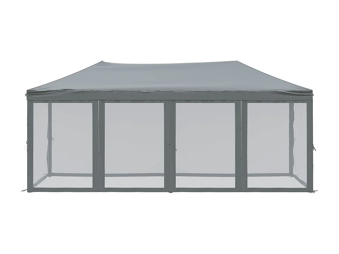 Tente de réception pliable avec parois Anthracite 3x6 m