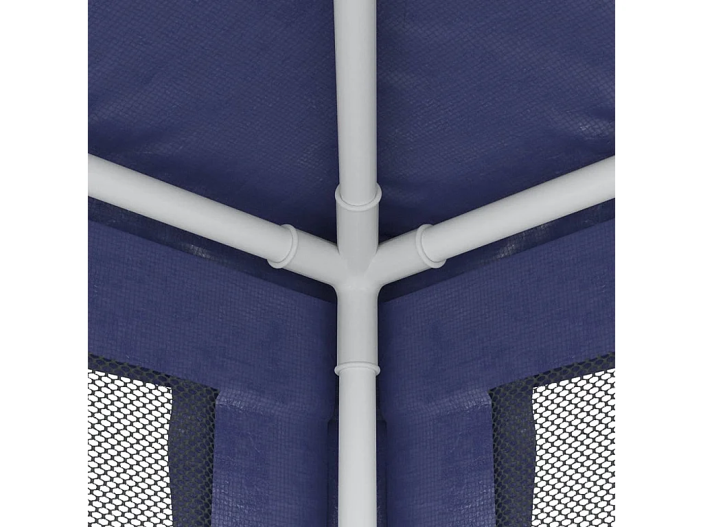 Tente de fête avec 4 parois latérales en maille Bleu 2x2 m PEHD