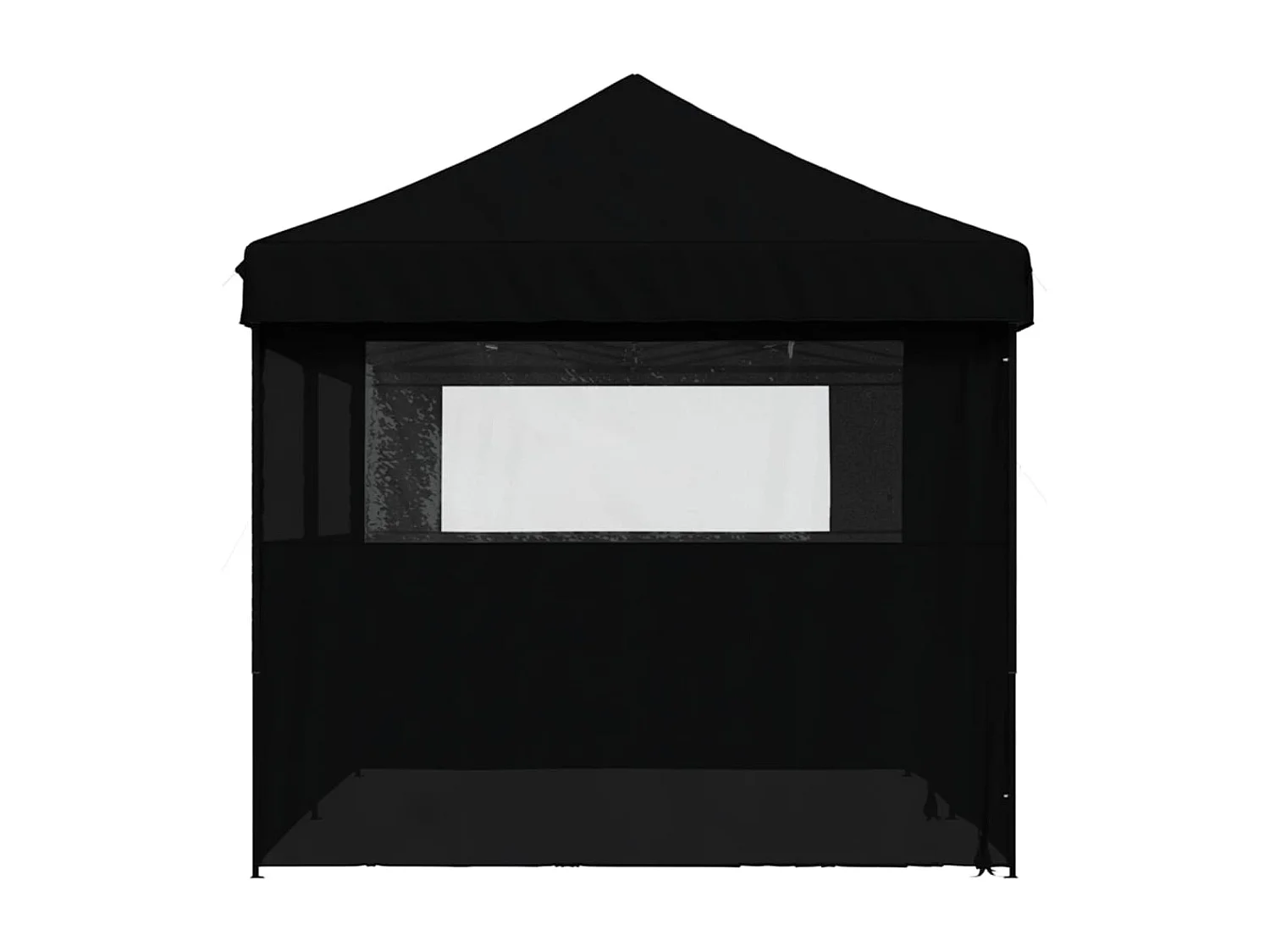 Tienda de fiesta plegable Pop-Up con 4 paredes laterales negra