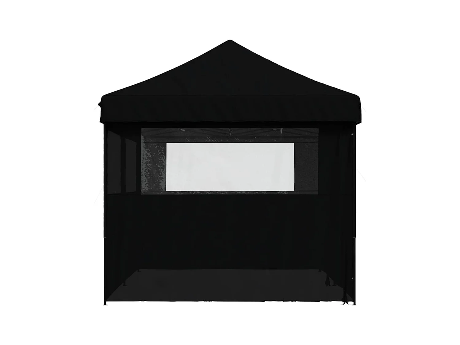 Tente de réception pliable escamotable 4 parois latérales noir