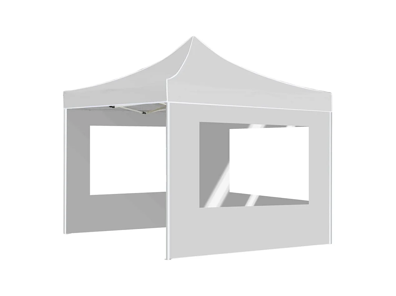 Partytent inklapbaar met wanden 2x2 m aluminium wit