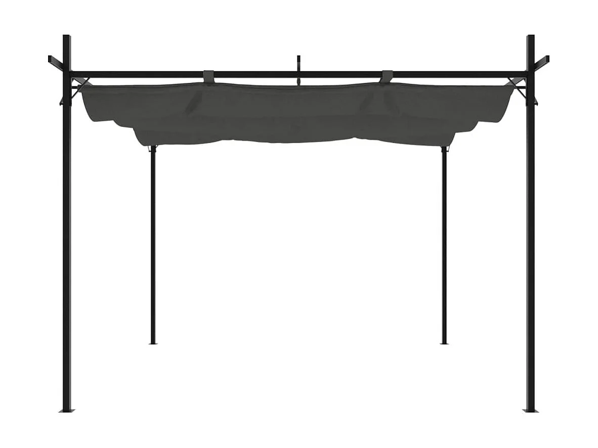 Pergola avec toit rétractable anthracite 295x292x230 cm