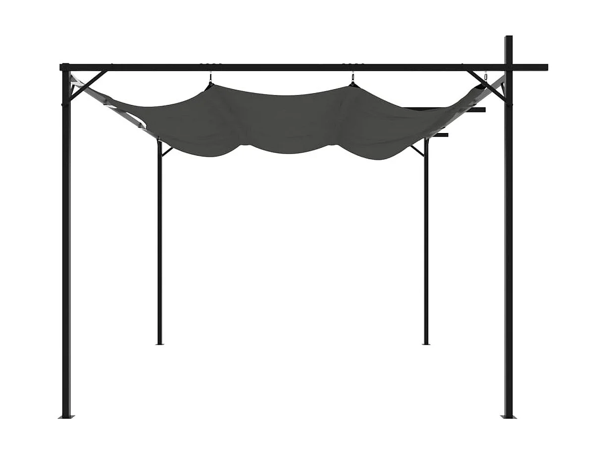 Pergola avec toit rétractable anthracite 295x292x230 cm