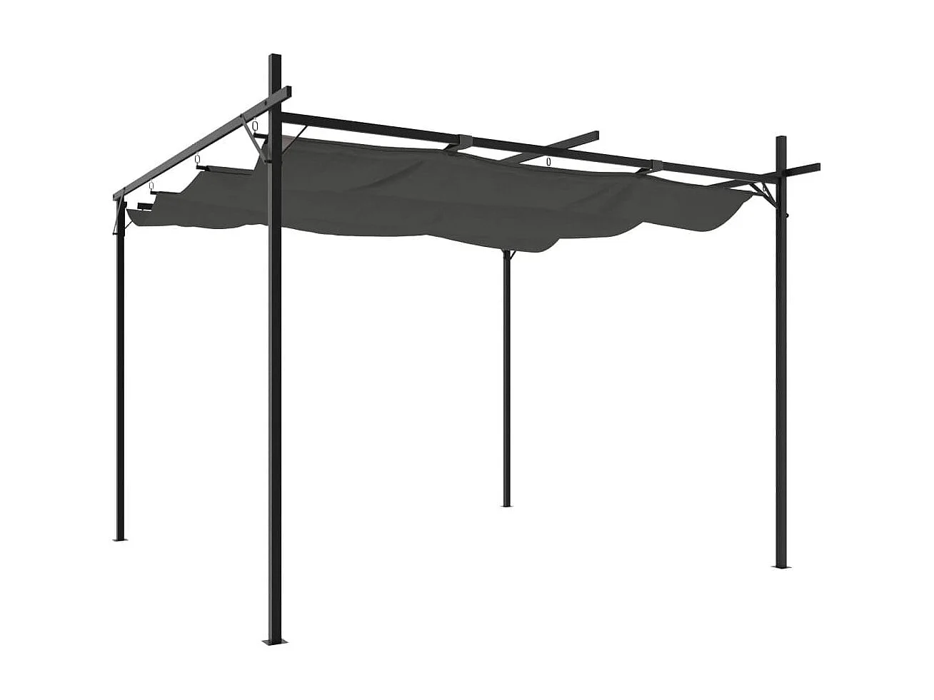 Pergola avec toit rétractable anthracite 295x292x230 cm