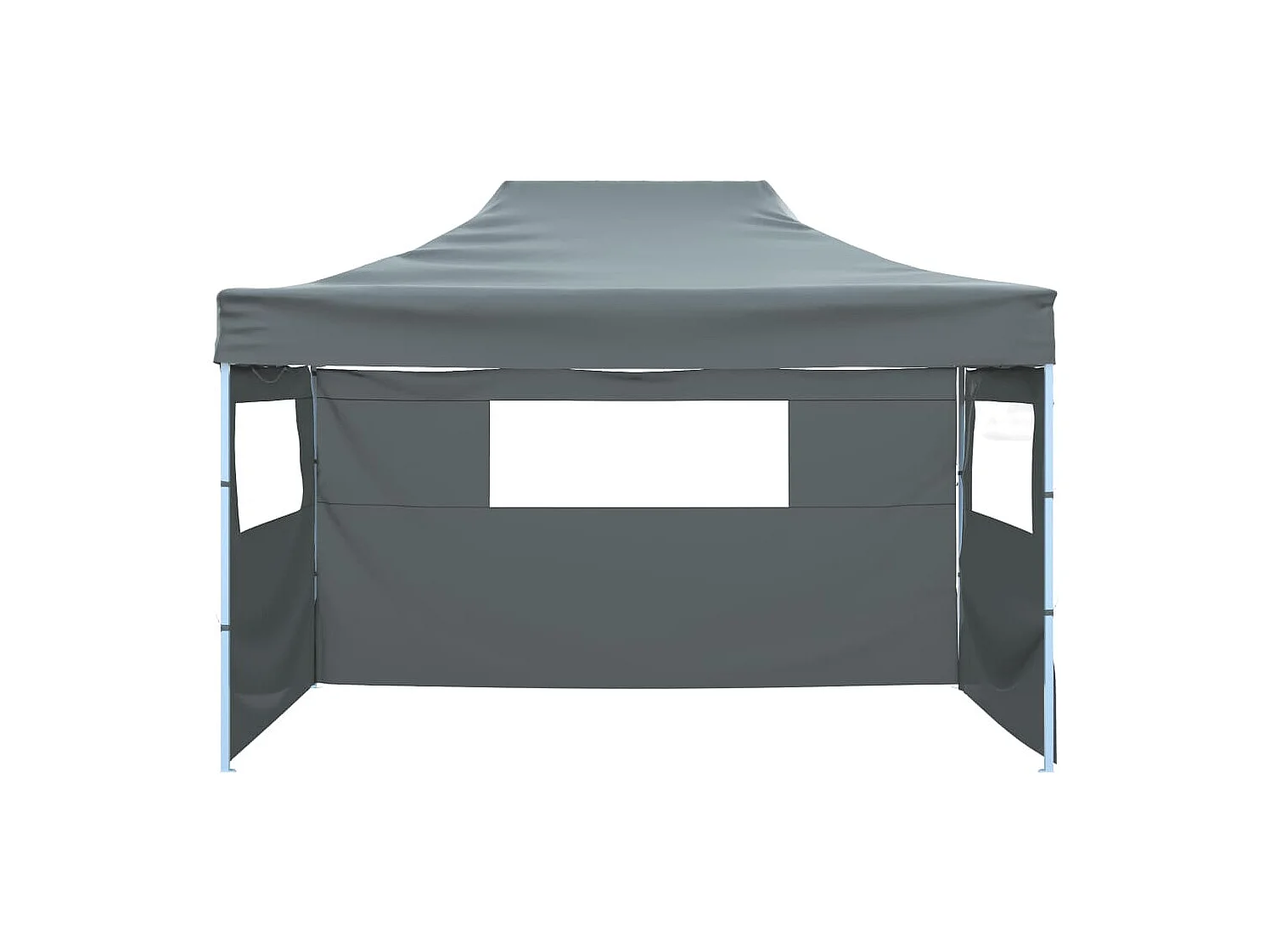 Carpa plegable profesional con 3 paredes acero antracita 3x4 m