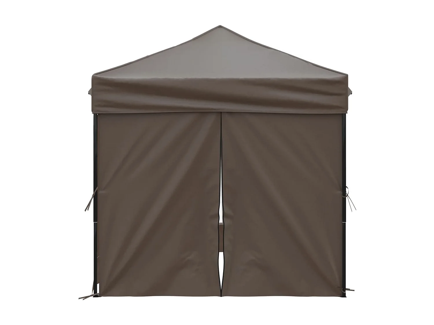 Carpa de fiesta plegable con paredes laterales gris taupe 2x2 m
