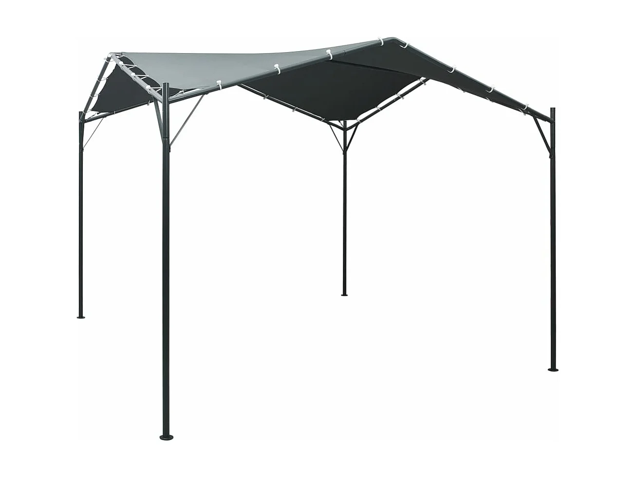 Auvent tente belvédère 3x3 m Acier Anthracite