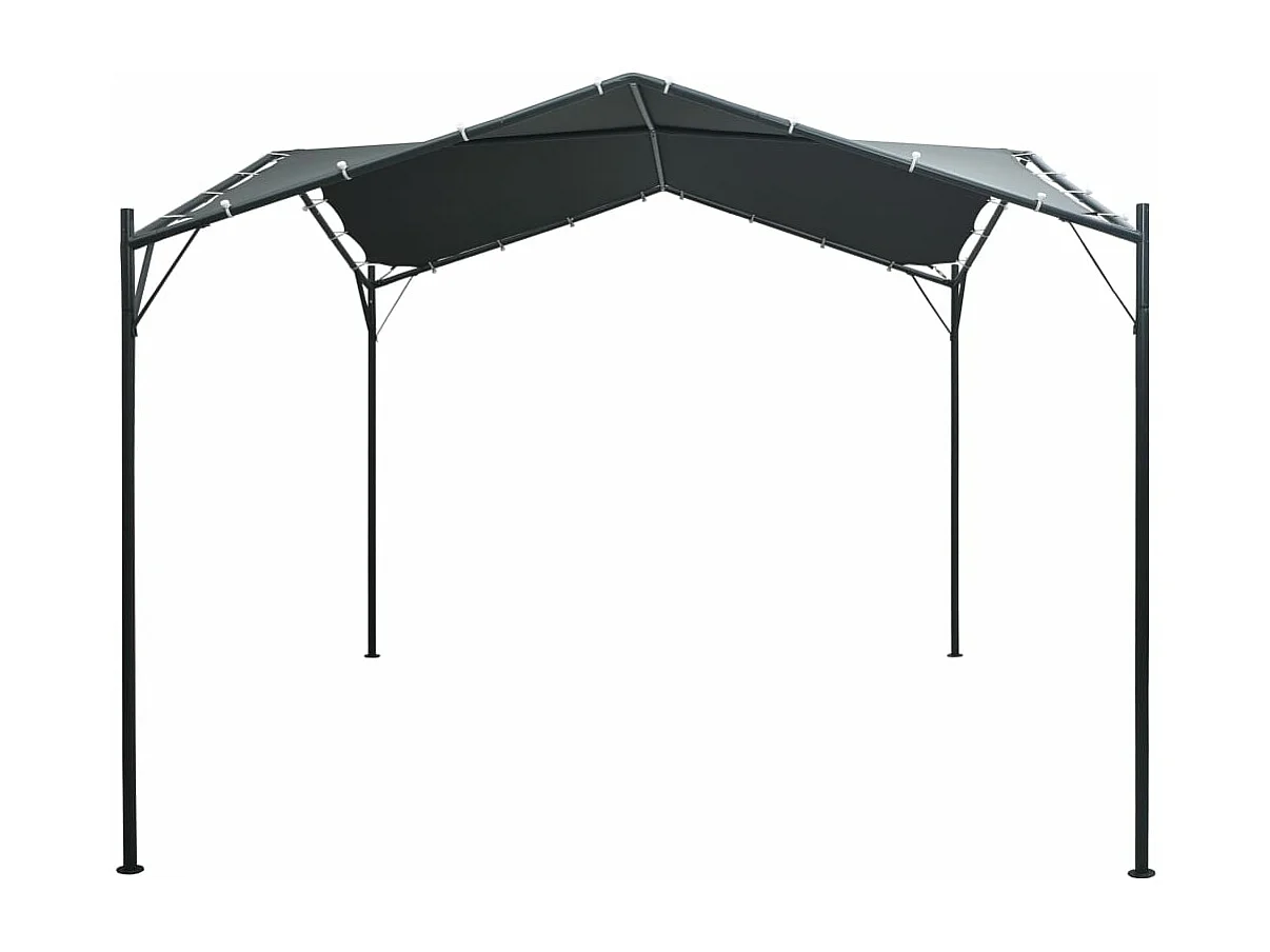 Auvent tente belvédère 3x3 m Acier Anthracite