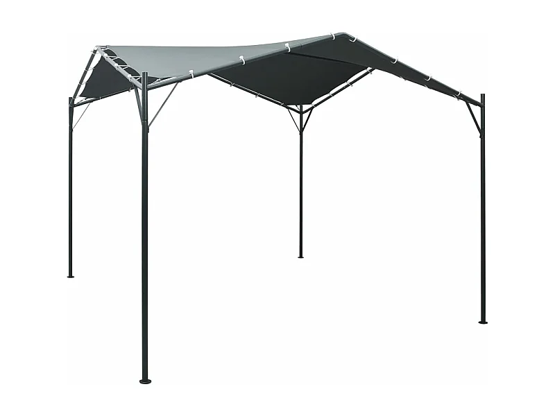 Auvent tente belvédère 3x3 m Acier Anthracite