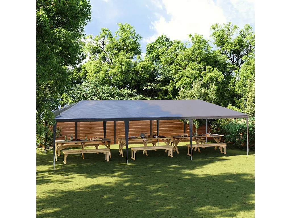 Tente de réception professionnelle 4x9 m Anthracite 90 g/m²