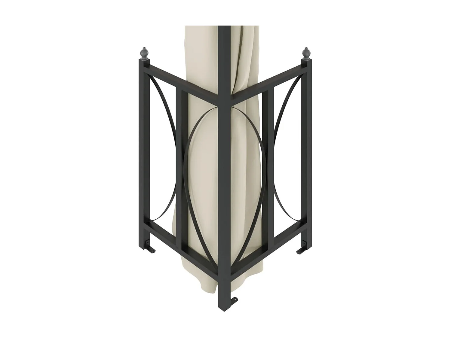 Tonnelle avec parois et toit double 3x4 m Crème