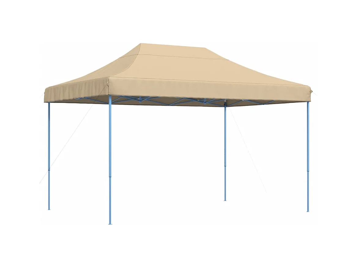 Tente de réception pliable escamotable beige 410x279x315 cm