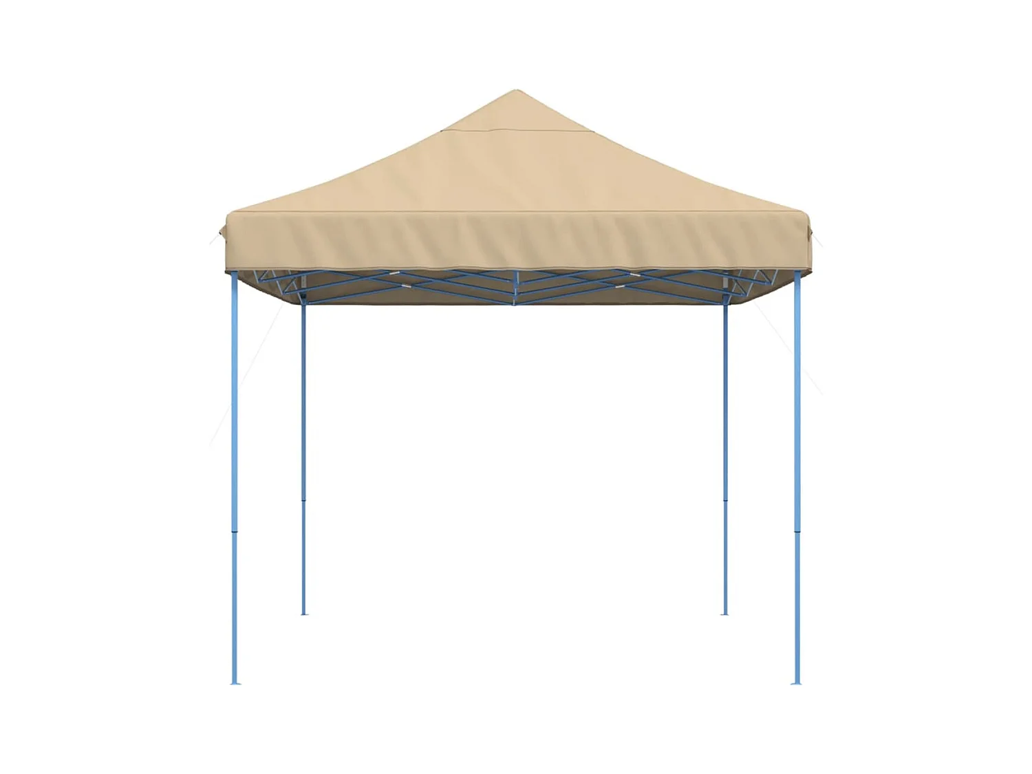 Tente de réception pliable escamotable beige 410x279x315 cm