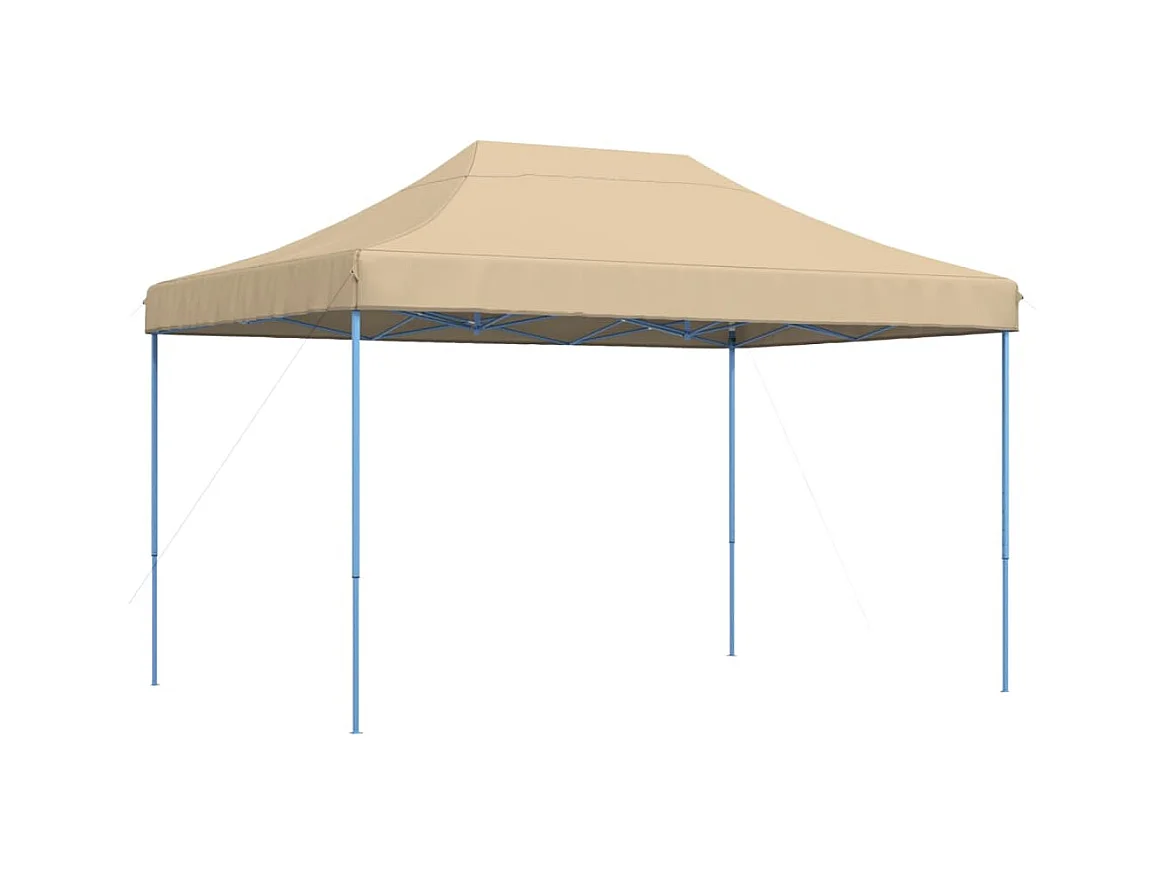 Tente de réception pliable escamotable beige 410x279x315 cm