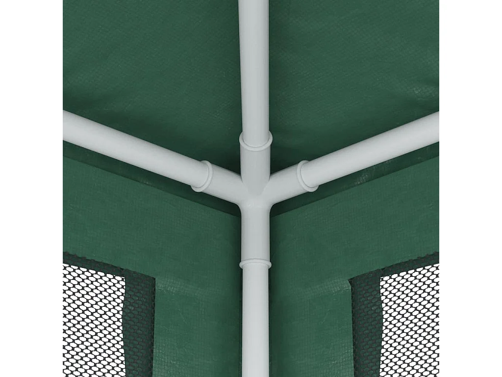 Tente de fête avec 4 parois latérales en maille Vert 2x2 m PEHD