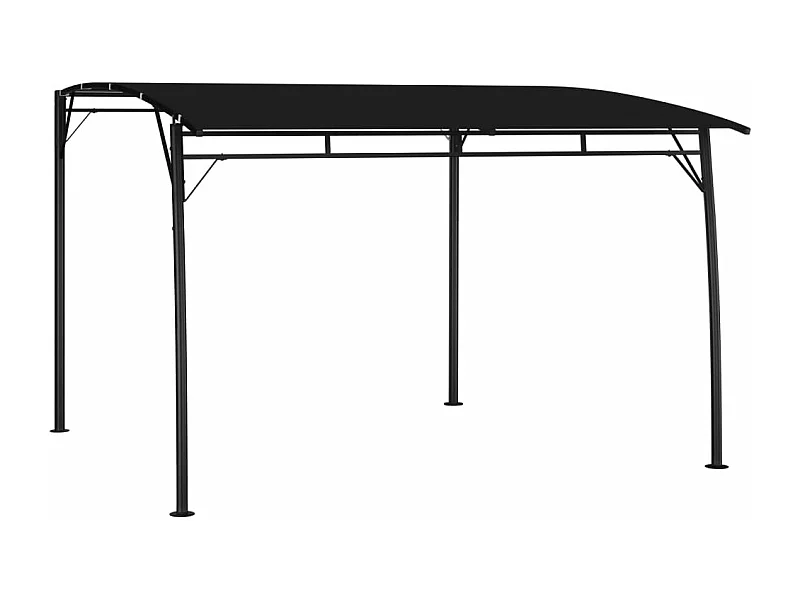 Auvent pare-soleil de jardin 3x3x2,55 m Anthracite