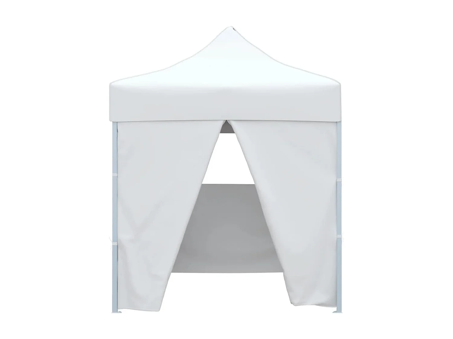 Gazebo Pieghevole Professionale 4 Pareti 2x2m Acciaio Bianco