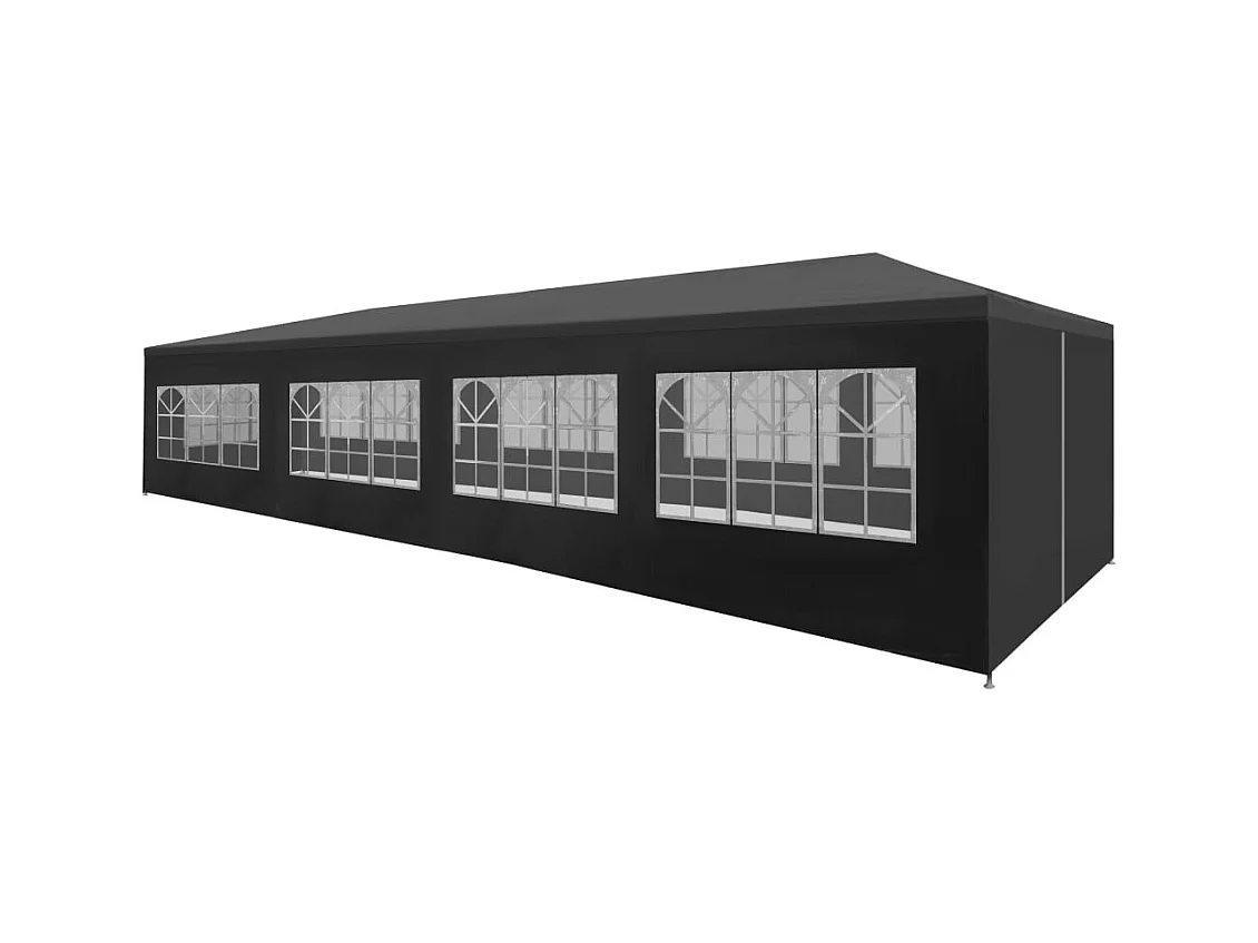 Carpa para fiestas gris antracita 3x12 m