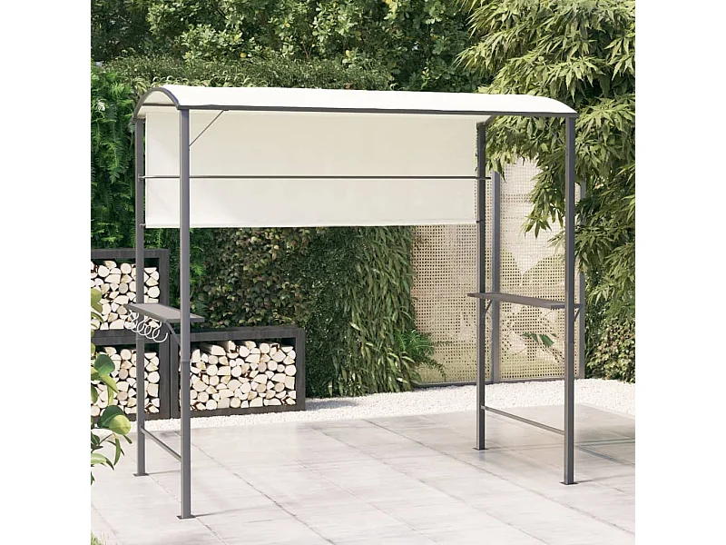 Gazebo com toldo 220x110x200 cm creme