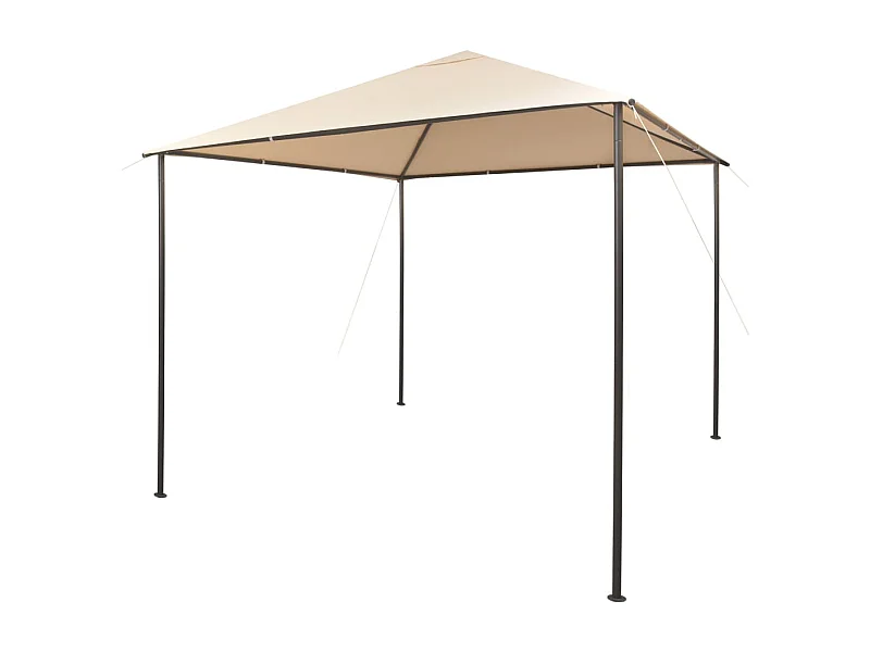 Gazebo Padiglione Tenda Tettoia 3x3 m Acciaio Beige