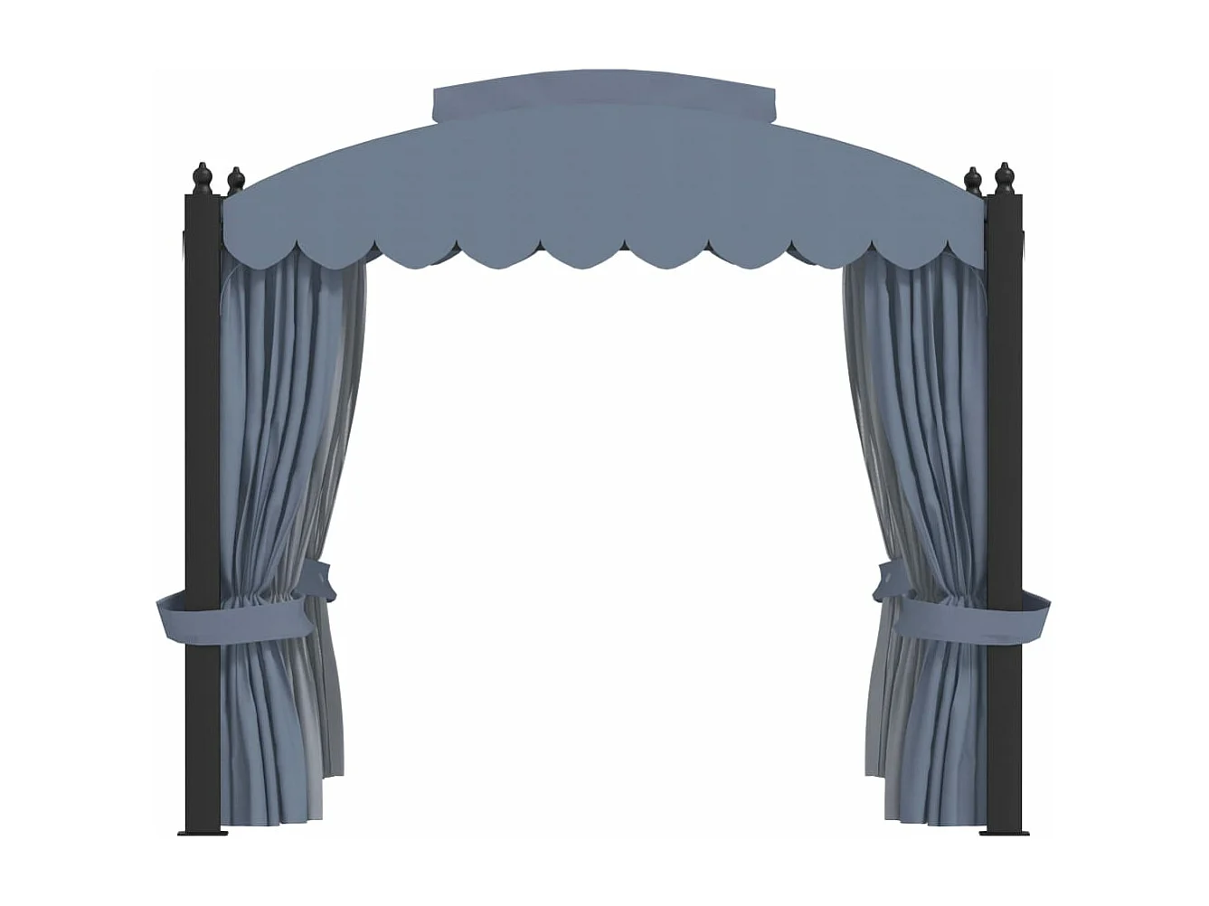Tonnelle avec rideaux 3x4 m Anthracite Acier