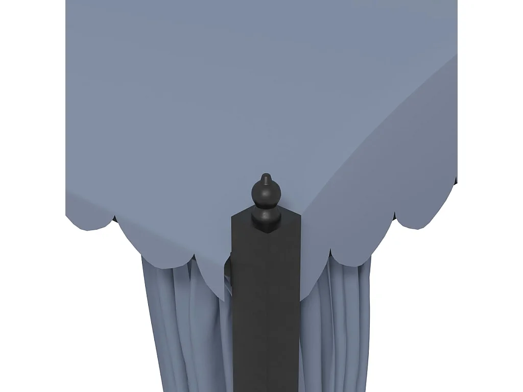 Tonnelle avec rideaux 3x4 m Anthracite Acier