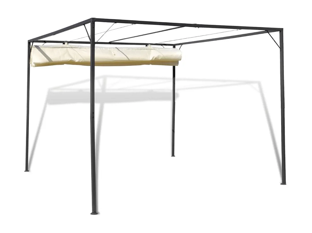 Tenda de jardim com toldo retrátil