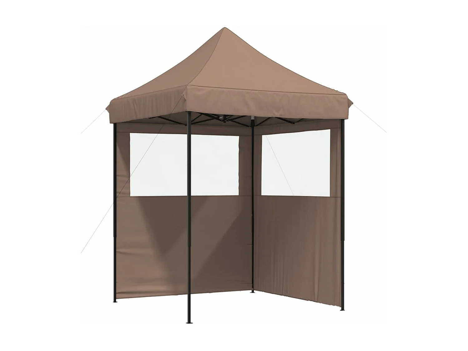 Tendone per Feste Pieghevole Pop-Up con 2 Pareti Marrone