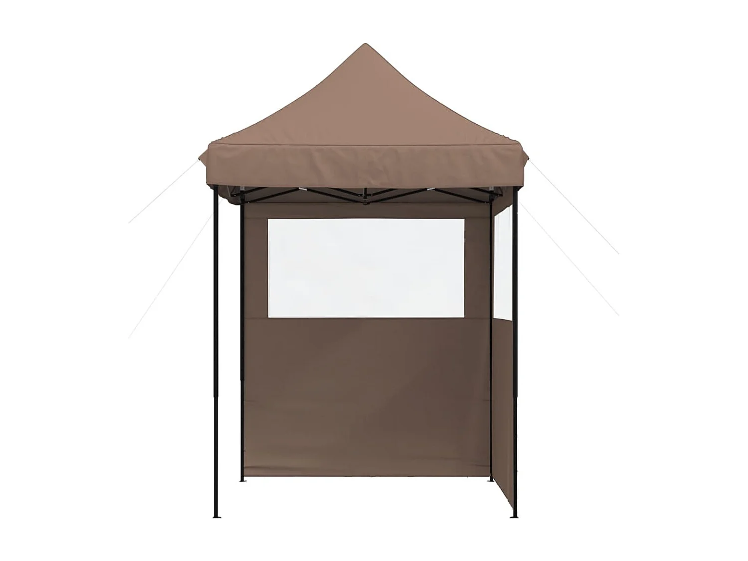 Partytent inklapbaar pop-up met 2 zijwanden bruin