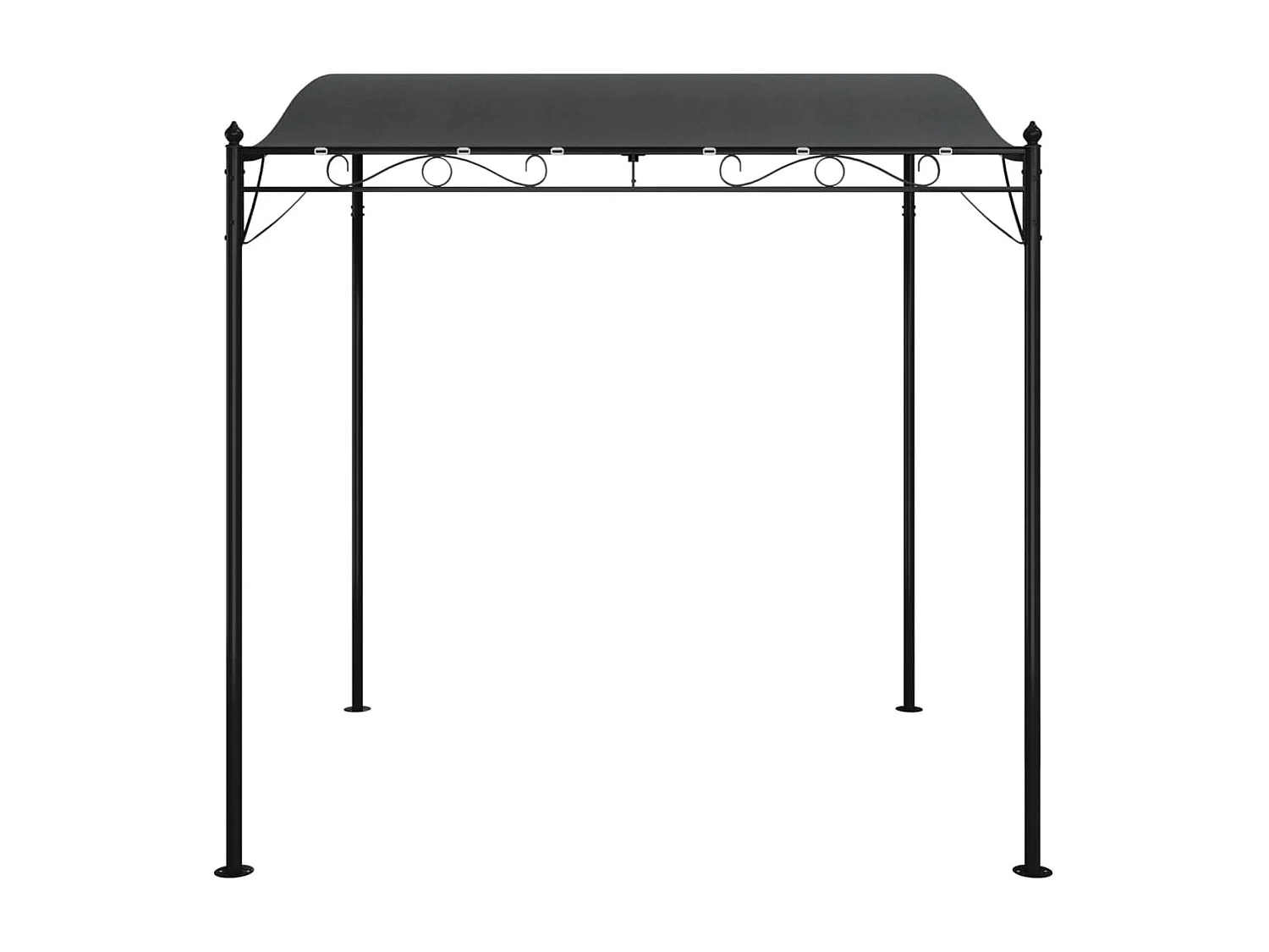 Toldo acero y tela gris antracita 2x2,3 m 180 g/m²