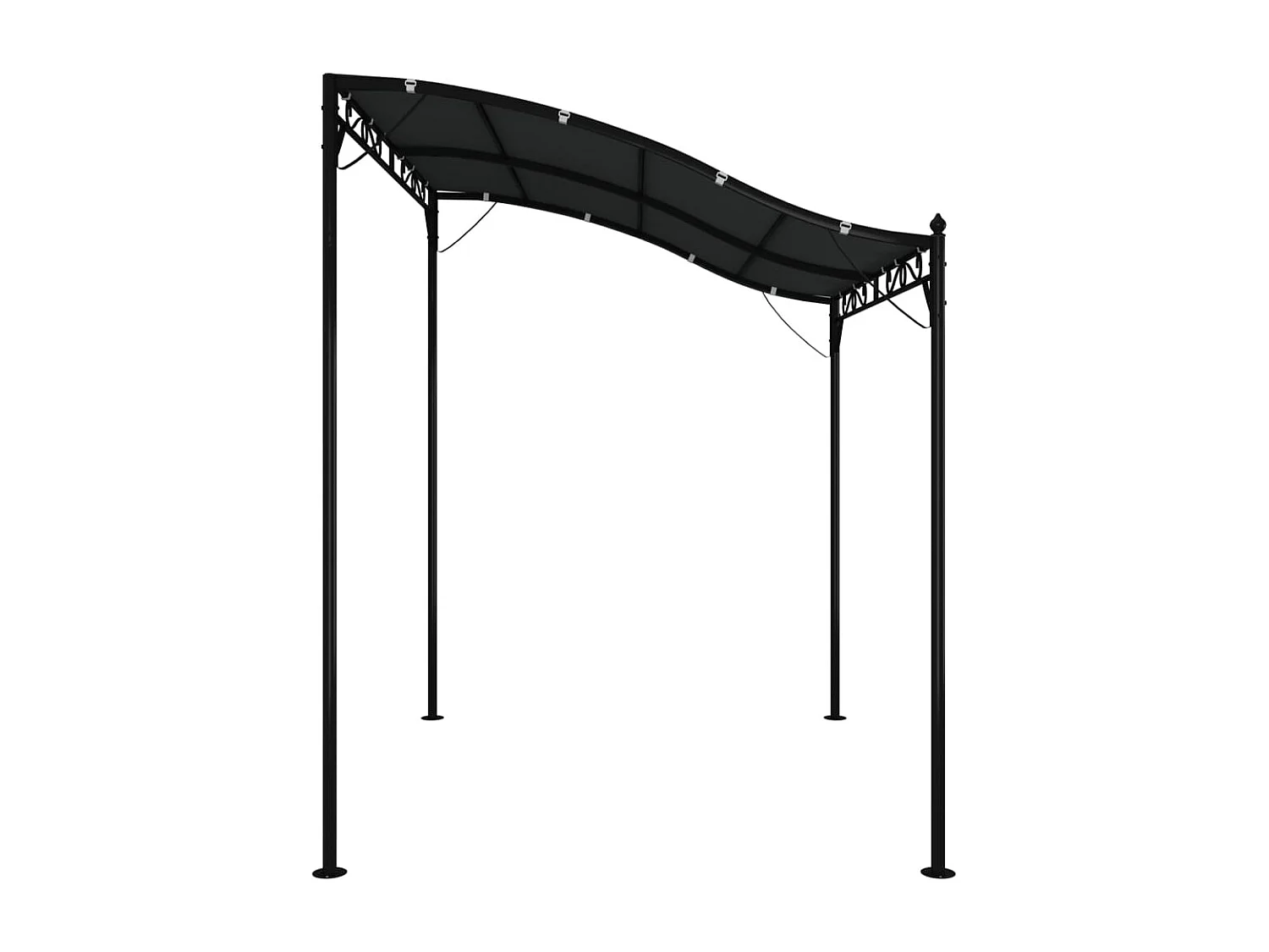 Toldo 2x2,3 m 180 g/m² tecido e aço antracite