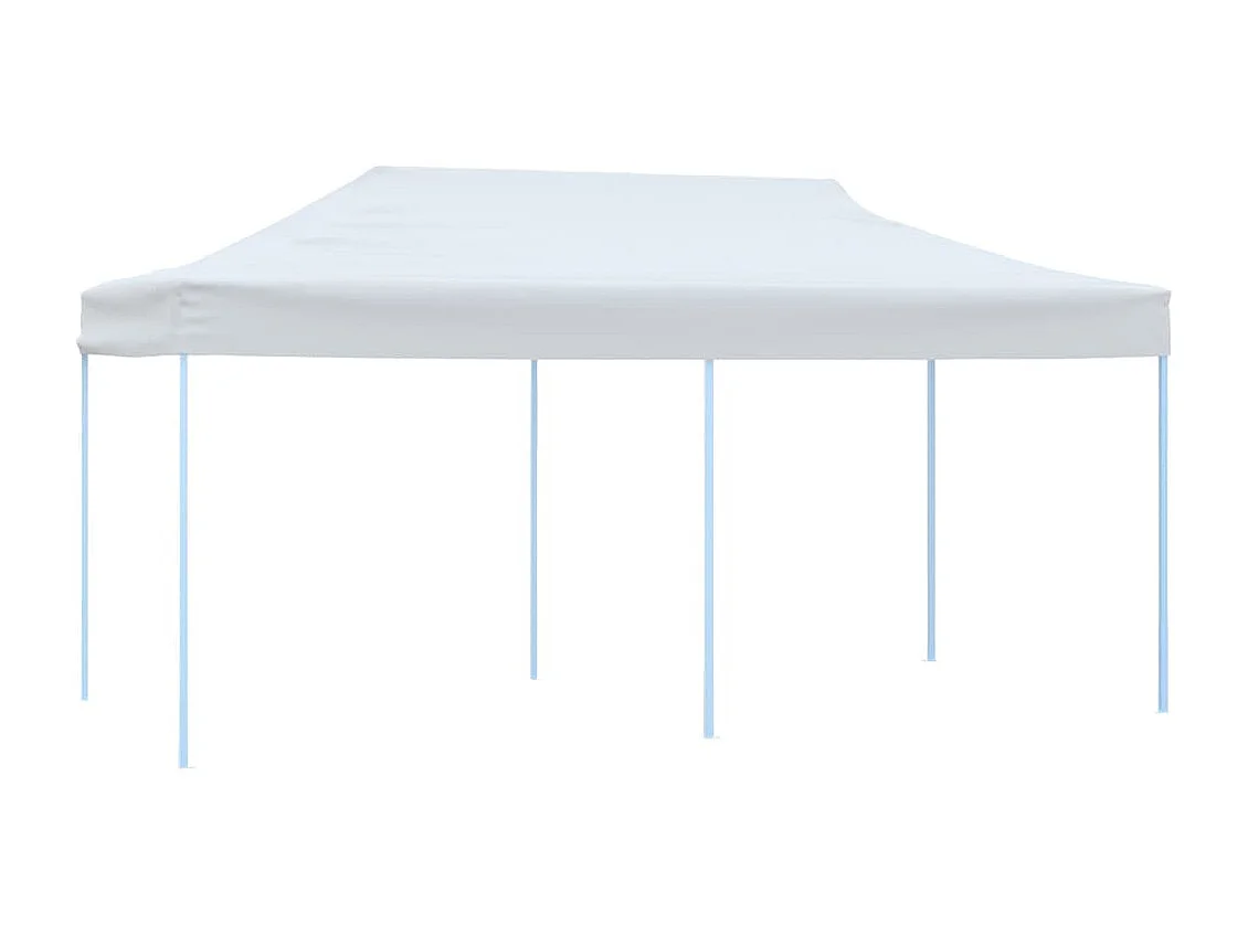 Tente de réception pliable avec parois 3 x 6 m Acier Blanc