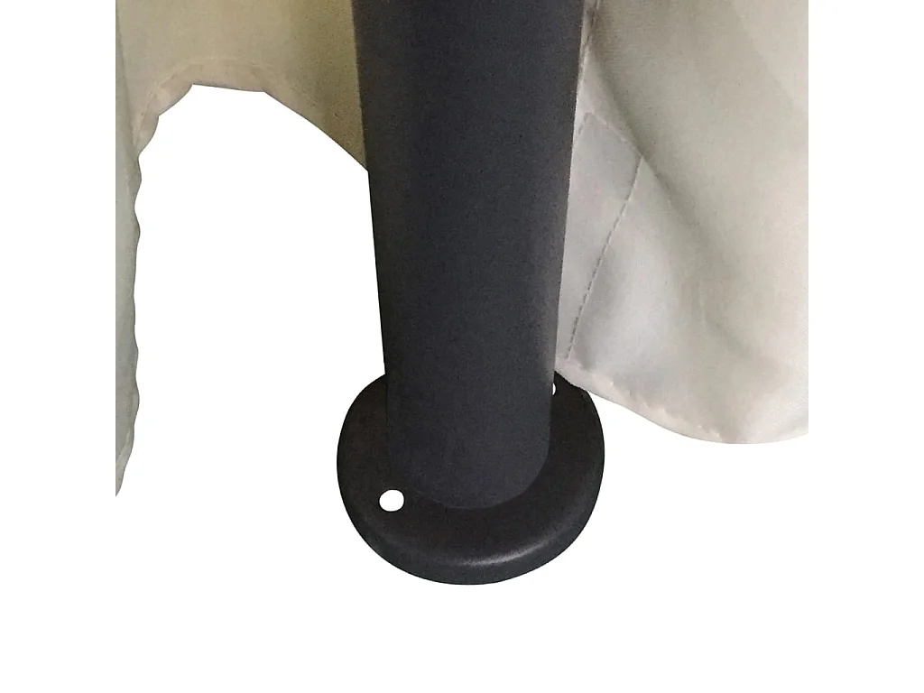 Tonnelle ronde avec rideaux 3,5 x 2,7 m