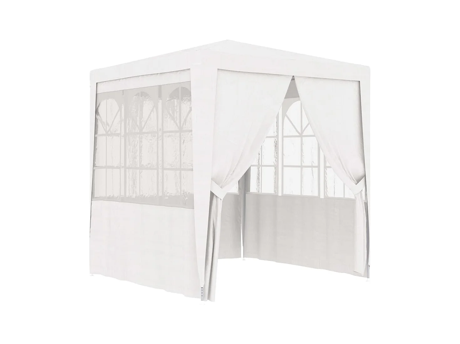 Profi-Partyzelt mit Seitenwänden 2×2m Weiß 90 g/m²