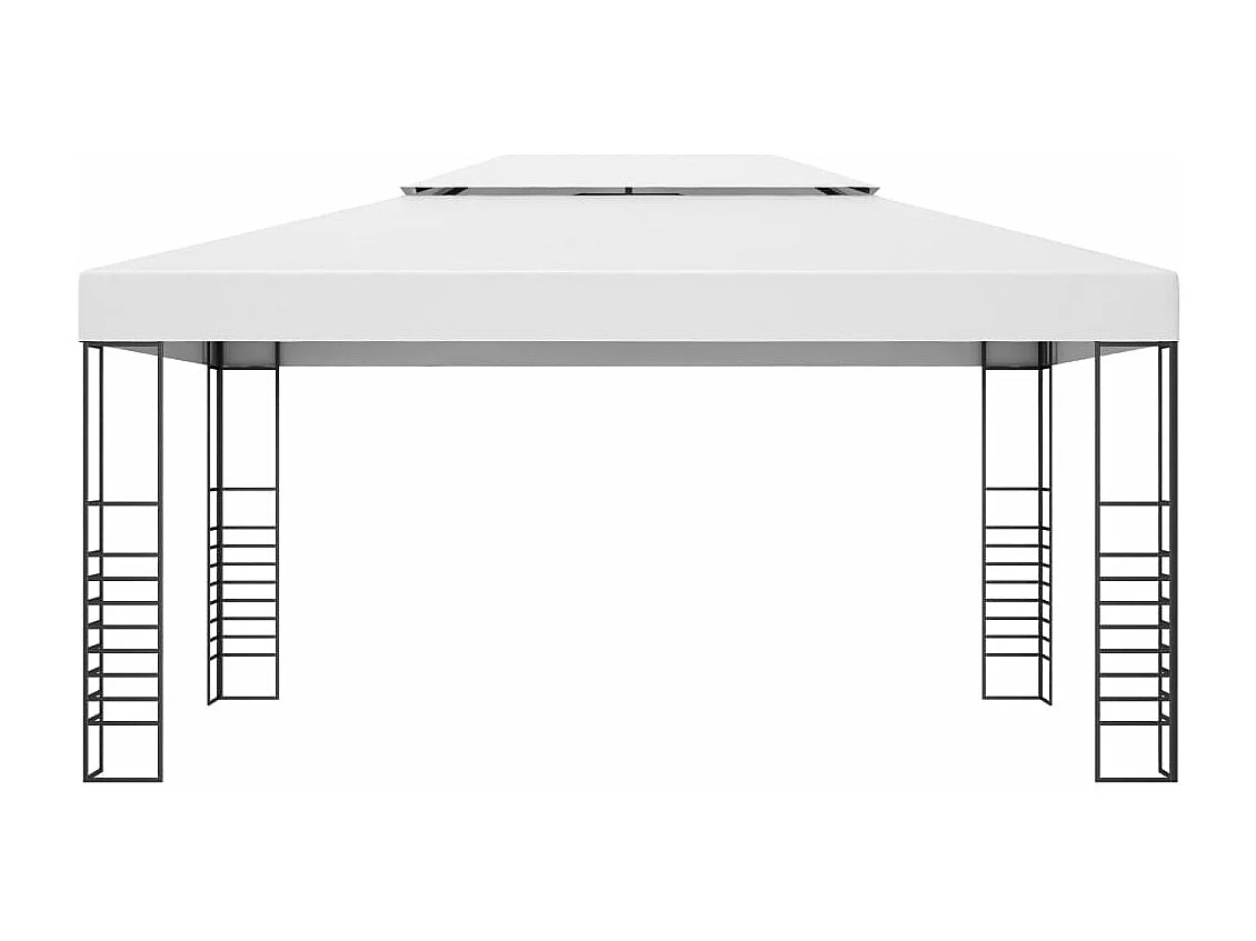 Cenador con tira de luces LED blanco 4x3x2,7 m