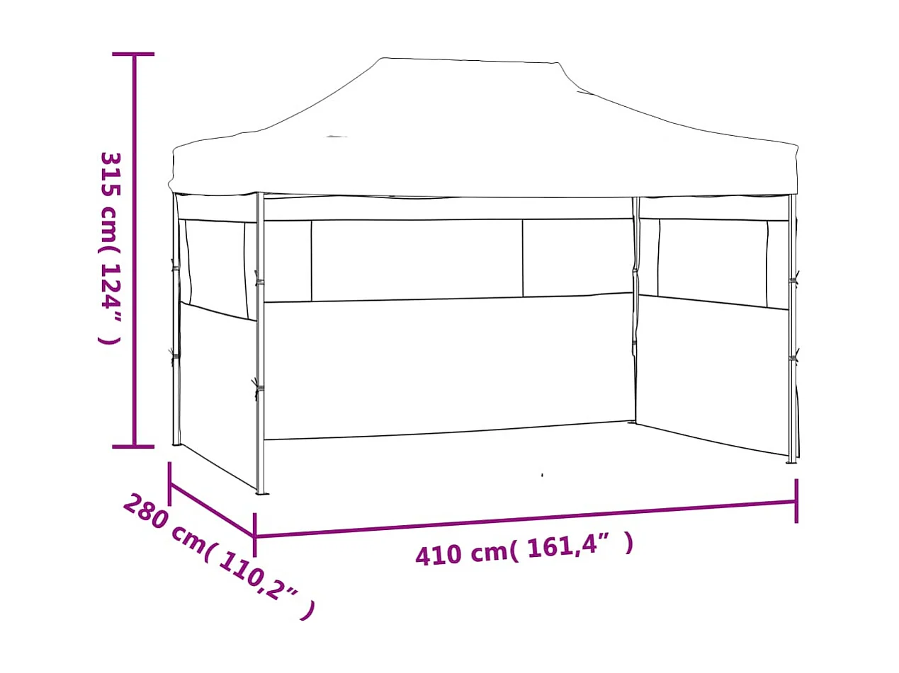 Tenda para festas 3x3 m azul