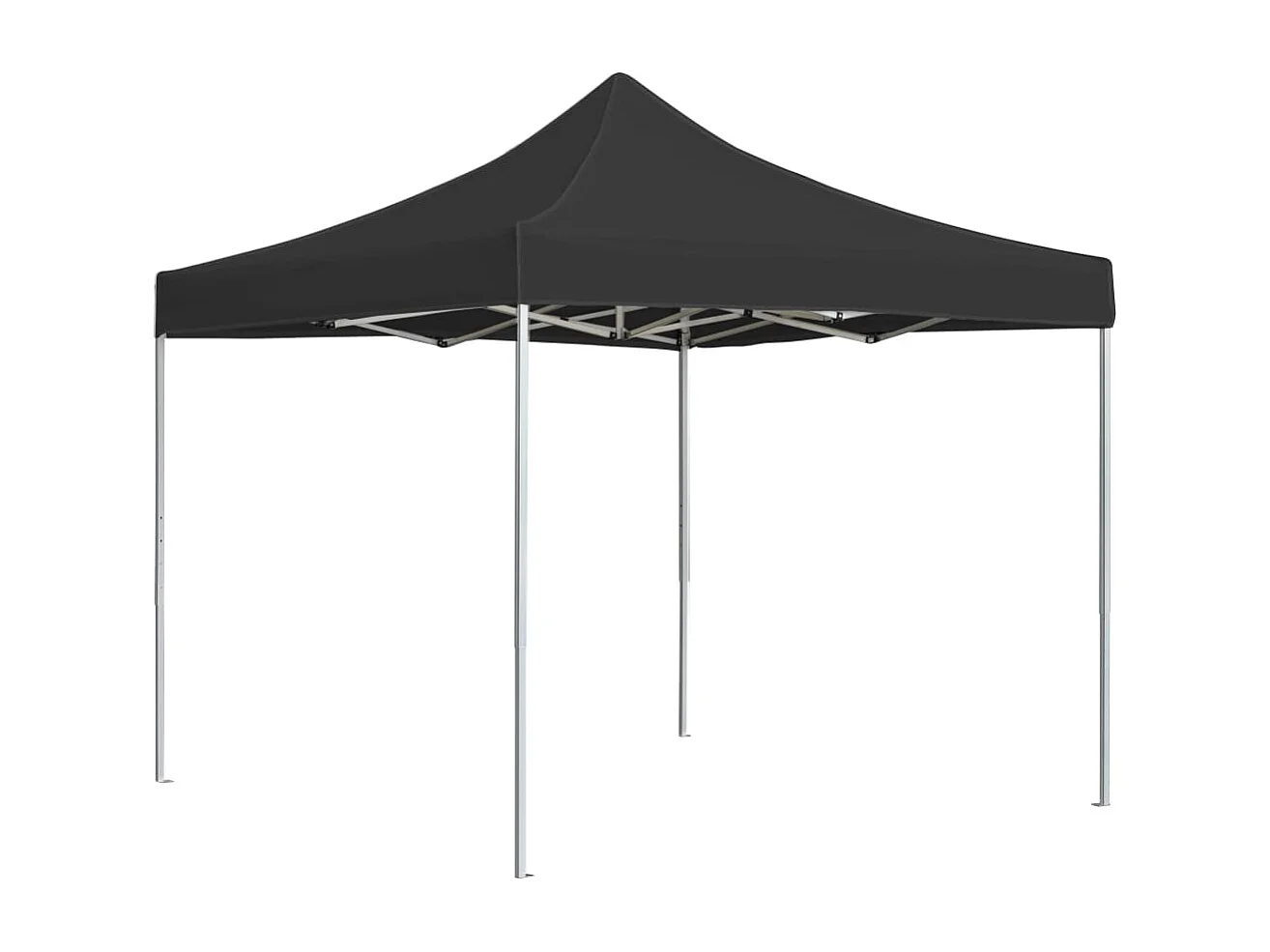 Tente de réception pliable Aluminium 3 x 3 m Anthracite