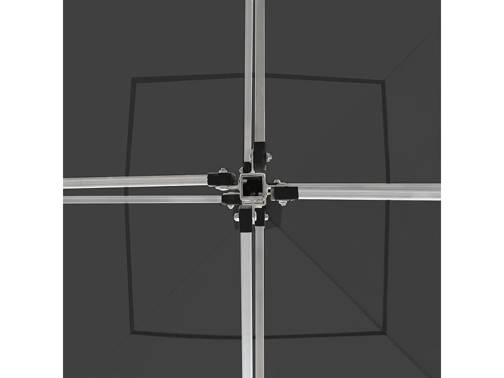 Tente de réception pliable Aluminium 3 x 3 m Anthracite