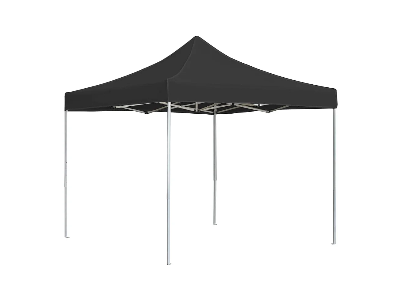 Tente de réception pliable Aluminium 3 x 3 m Anthracite