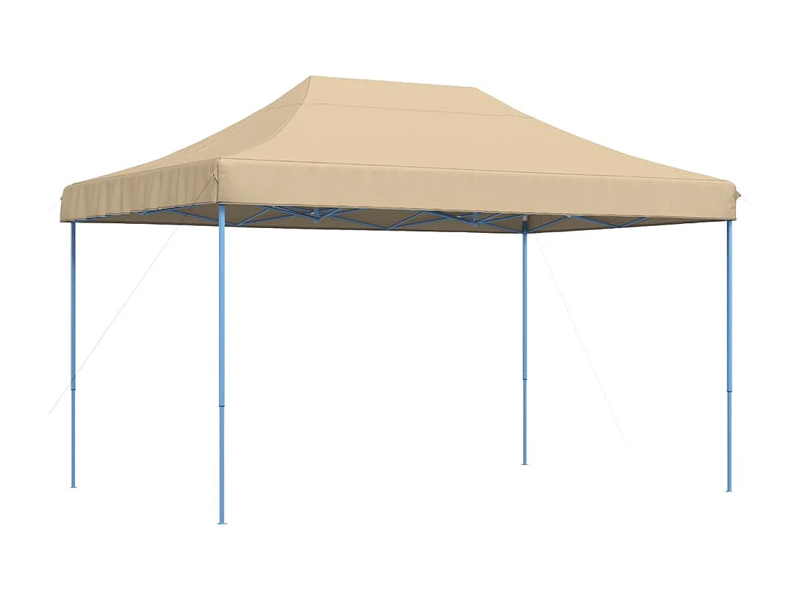 Tente de réception pliable escamotable beige 440x292x315 cm
