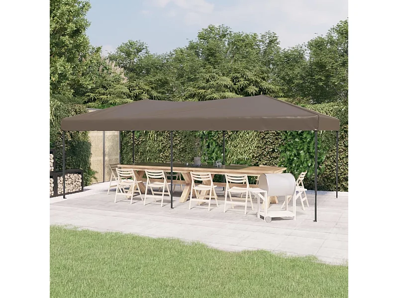 Tente de réception pliable Taupe 3x6 m