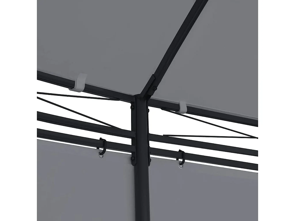 Tonnelle avec rideaux 520x349x255 cm Anthracite