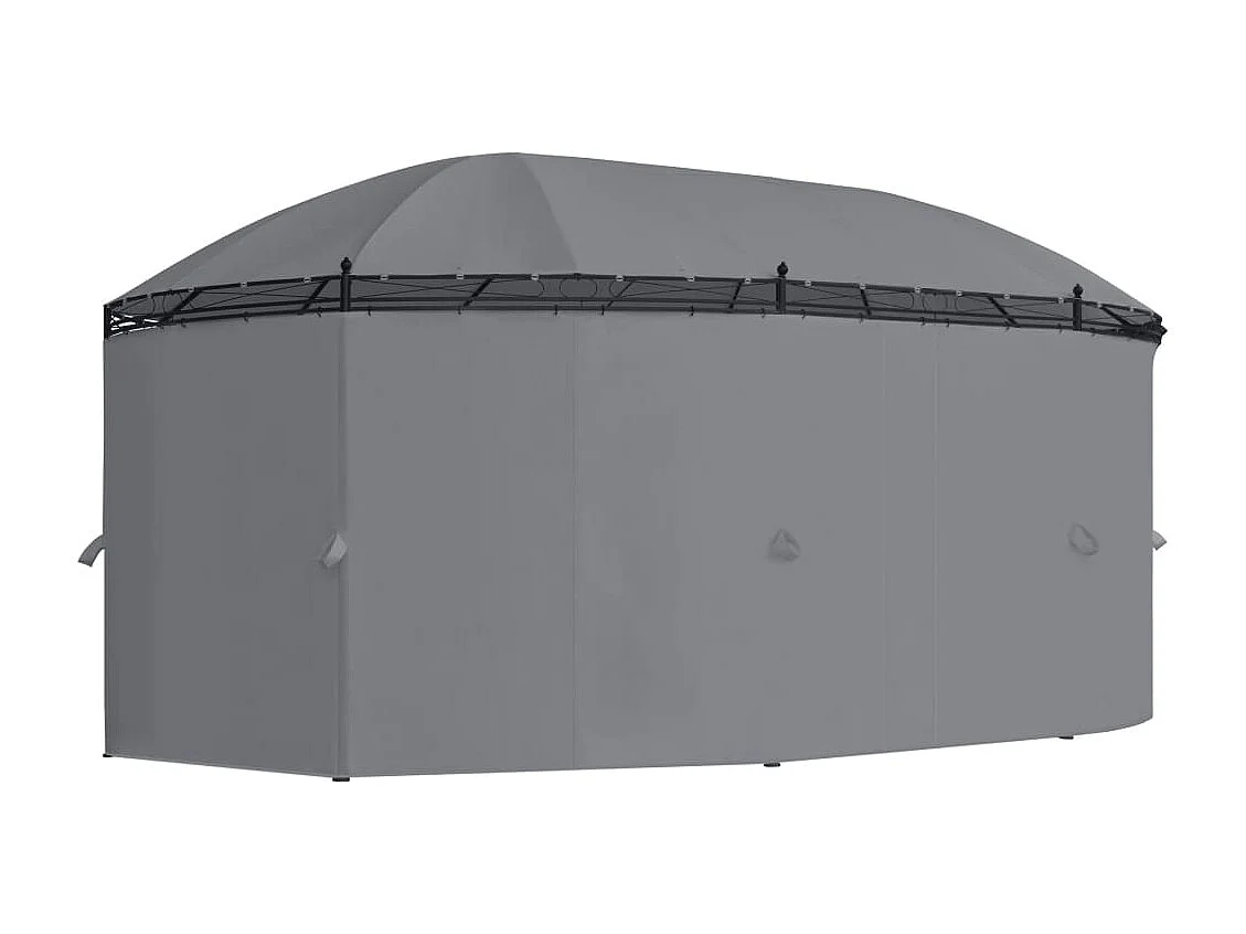 Tonnelle avec rideaux 520x349x255 cm Anthracite