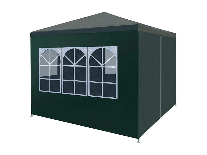 Gazebo/tenda de jardim com cortinas, 3,5 x 2,7 m