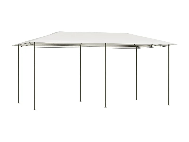 Gazebo 2,98x5,3x2,59 m 160 g/m² cor creme
