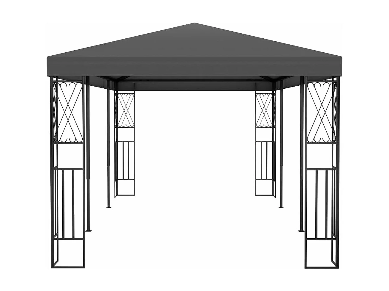Gazebo 3x6 m tecido antracite