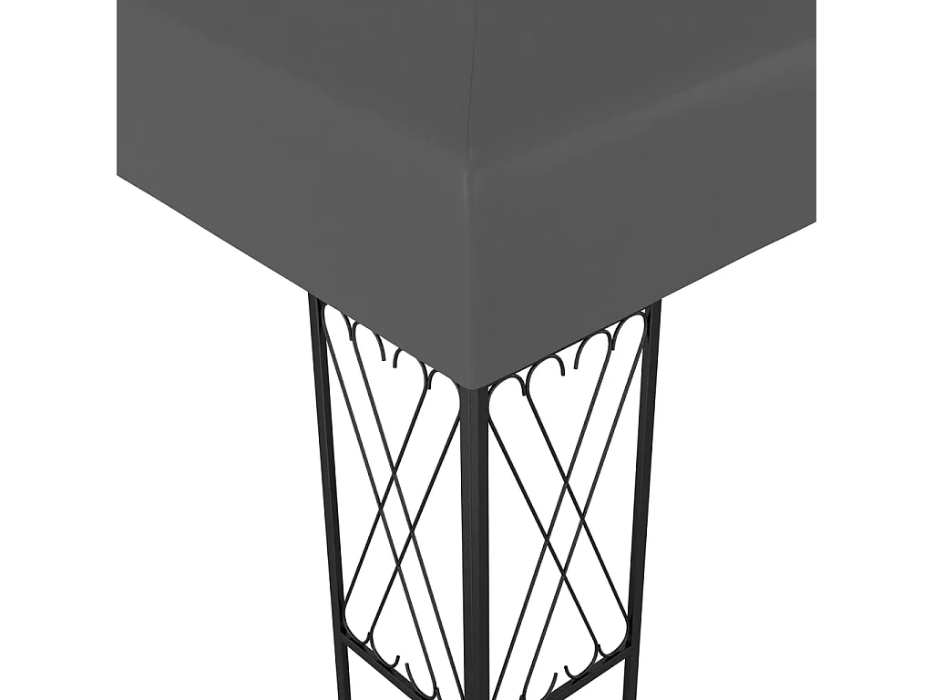 Gazebo 3x6 m tecido antracite