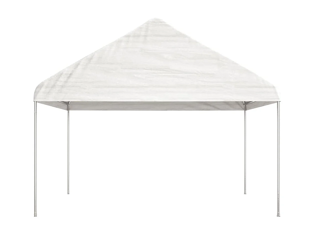 Belvédère avec toit blanc 20,07x4,08x3,22 m polyéthylène