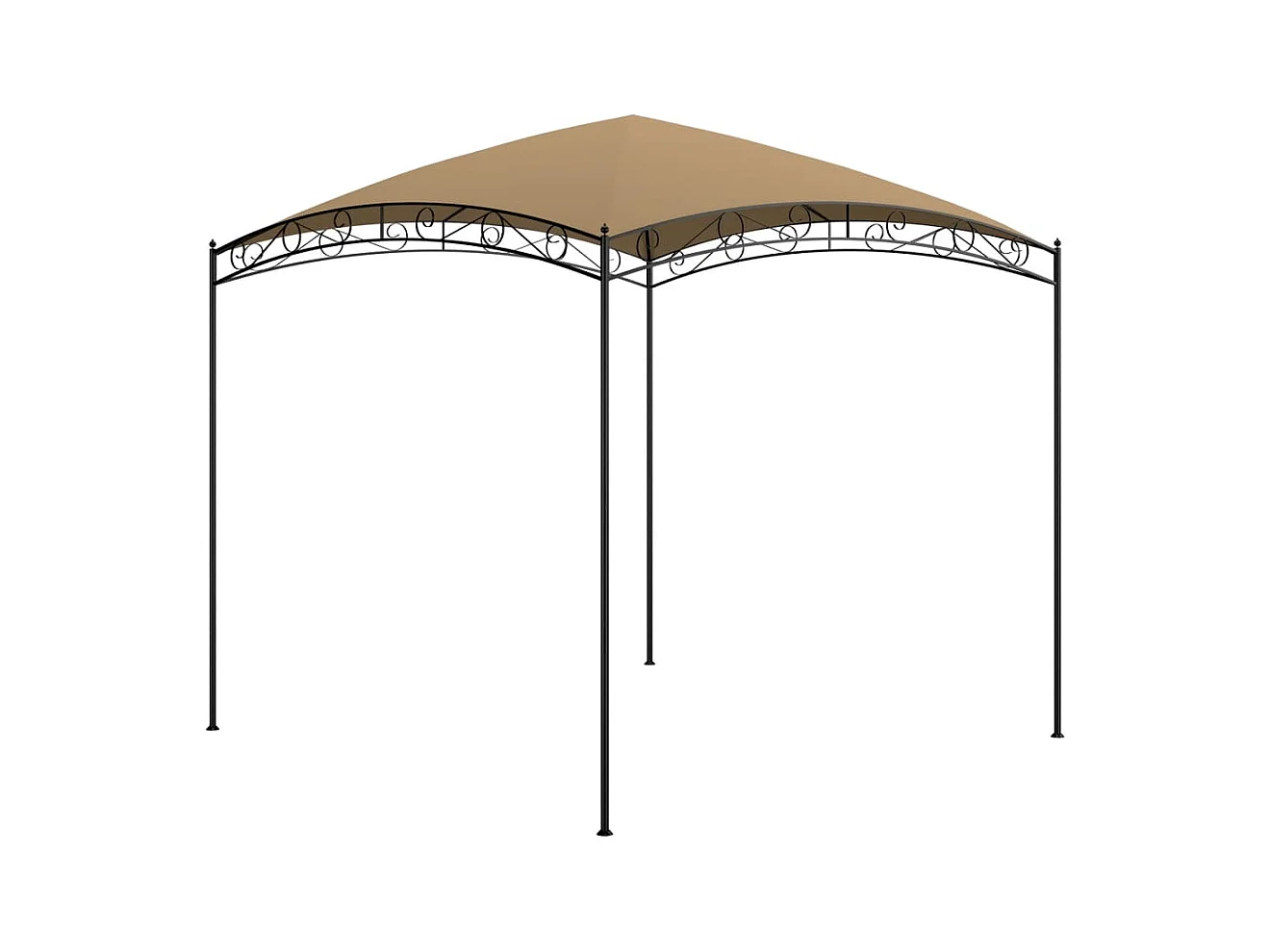 Pavillon 3x3x2,65 m Taupe 180 g/m²