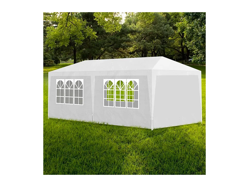 Tente de réception 3 x 6 m Blanc